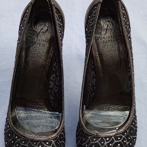 Adrianna Papell Black Embellished Women's Shoes